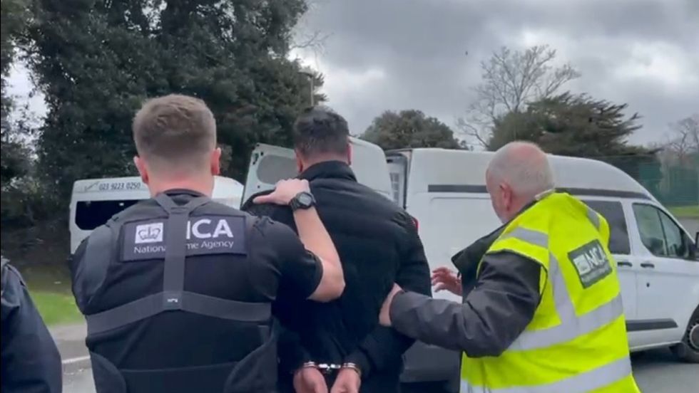 A man being arrested