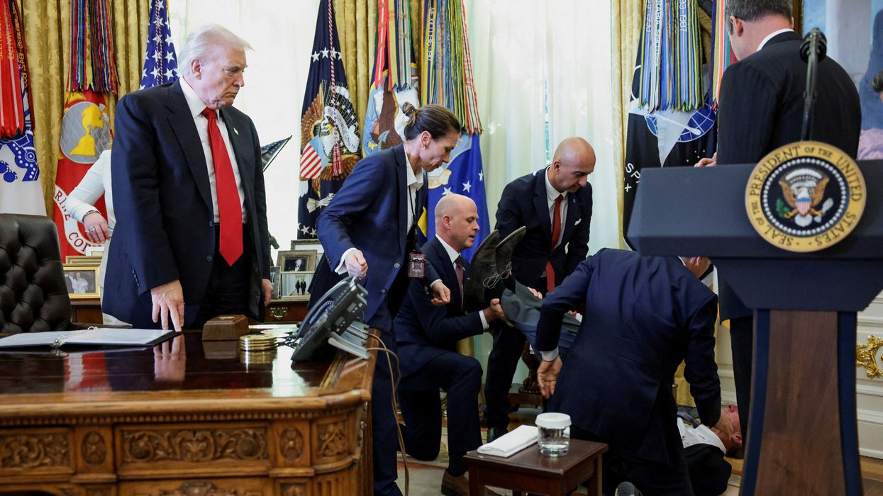 A man collapsed in the Oval Office