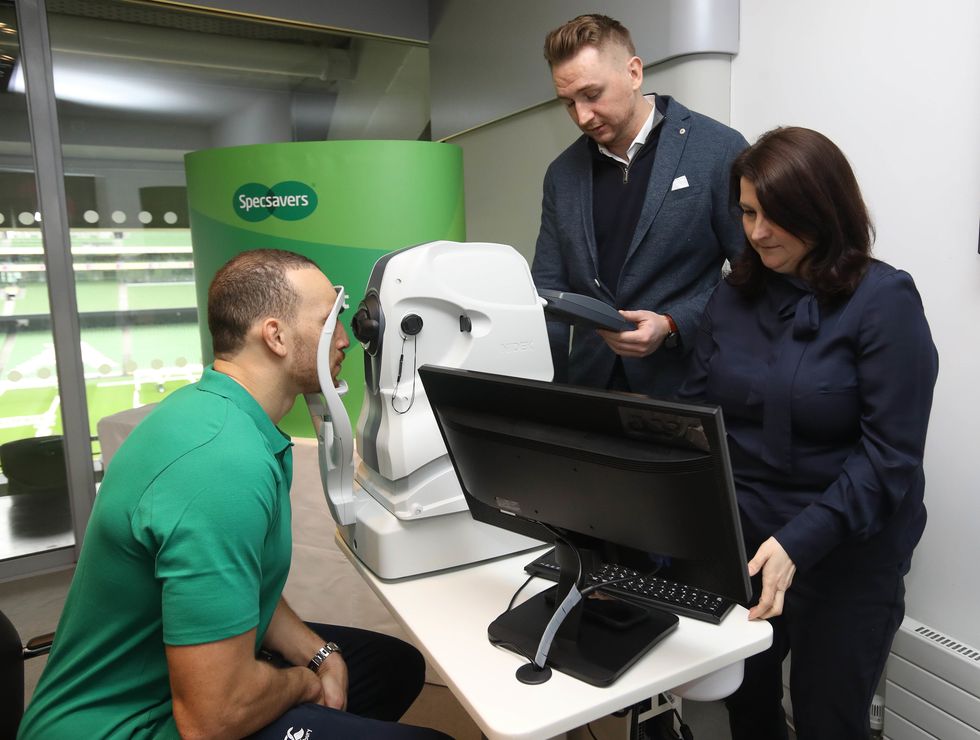 A man getting an eye test