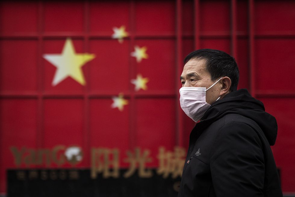 A man wears a protective mask on February 10, 2020 in Wuhan, China