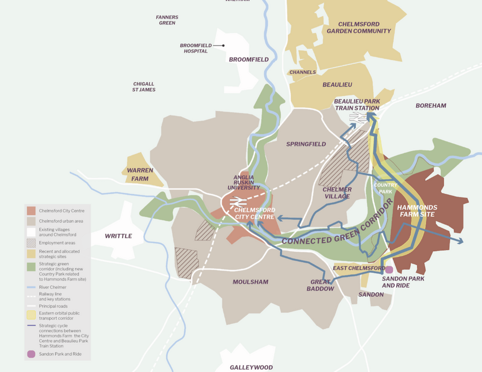 A map of the proposed development