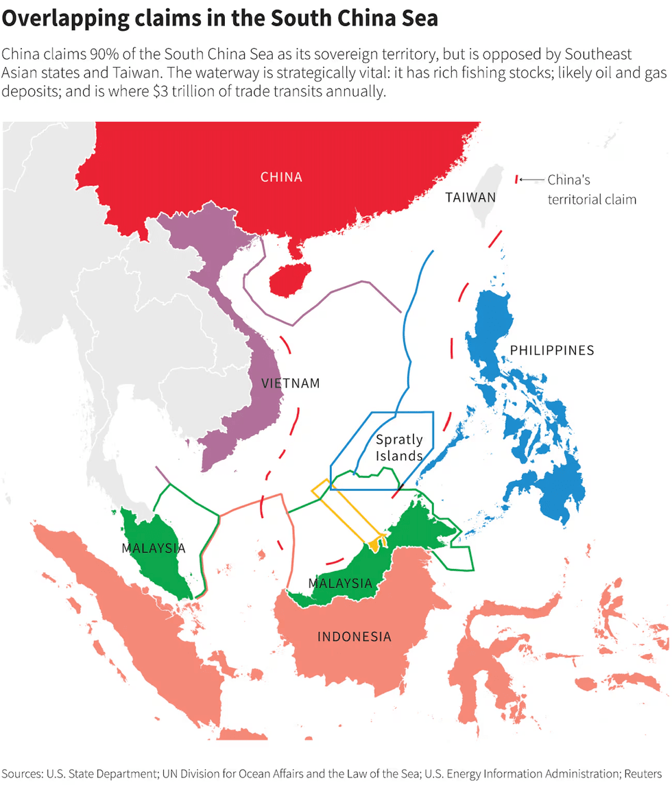 A map of the South China Sea