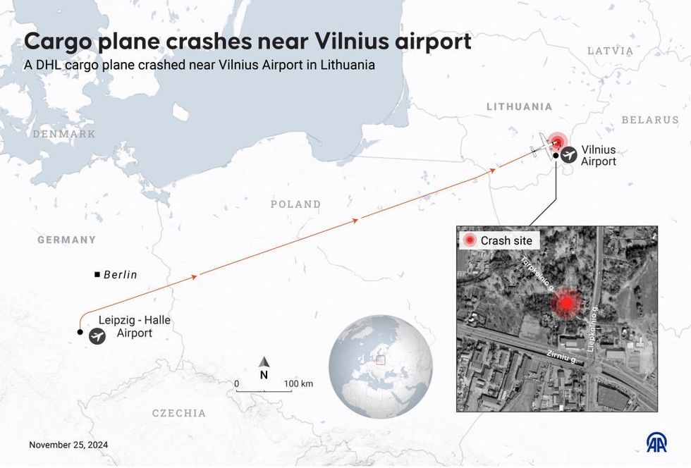 A map showing the crash location\u200b
