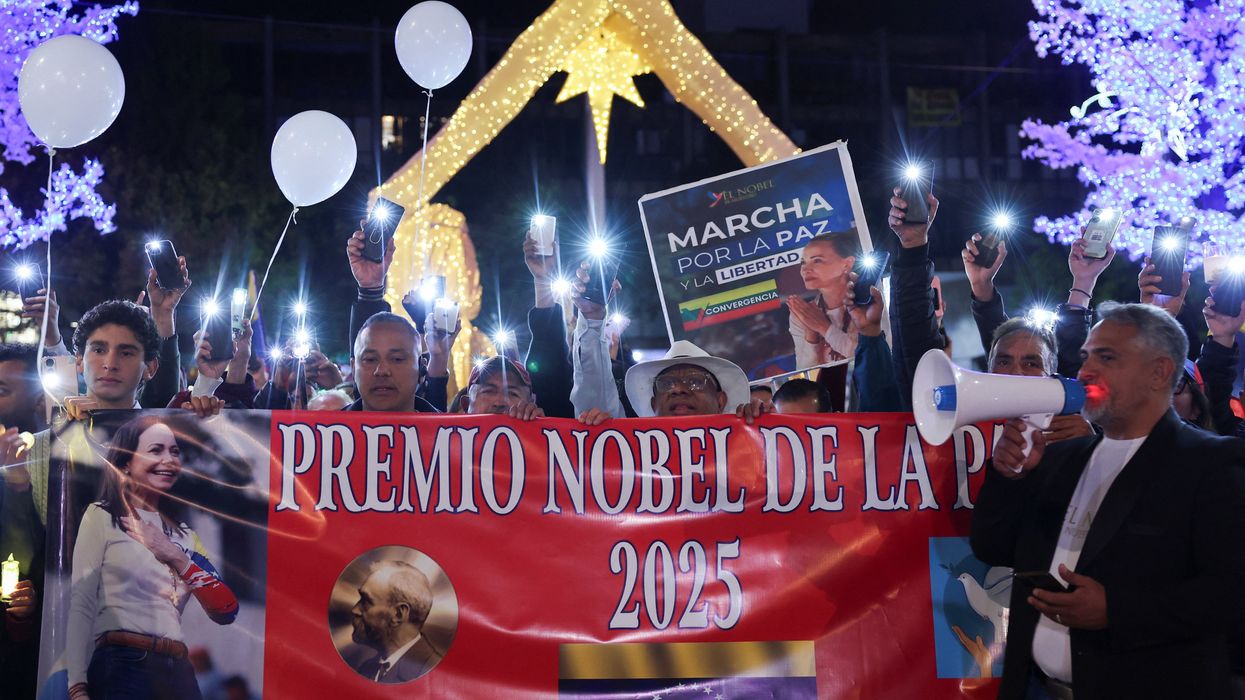 A march in support of Ms Machado