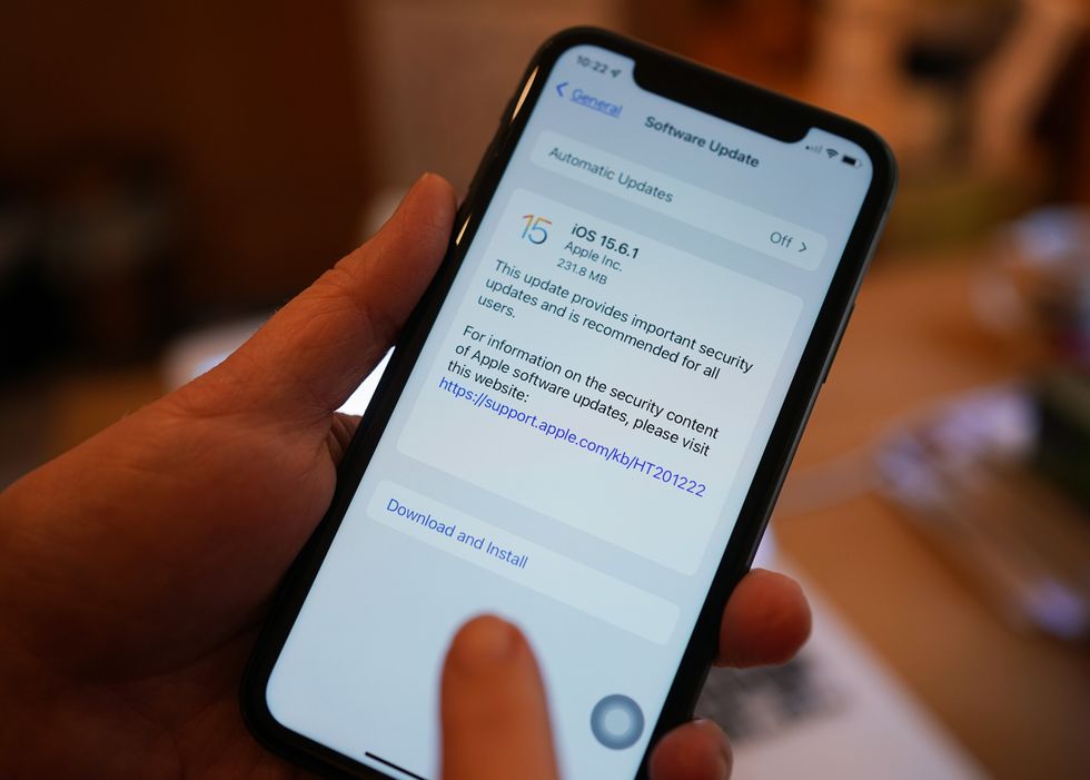 A message notifying users of an important security update is displayed on an iPhone 11, in London. Millions of Britons are being urged to update their iPhones and other Apple devices after the technology giant confirmed the discovery of a major security flaw. The technology giant has issued software updates for the iPhone, iPad, Apple Watch and Mac computers to fix a newly uncovered software issue, telling users the update %22provides important security updates and is recommended for all users%22.
