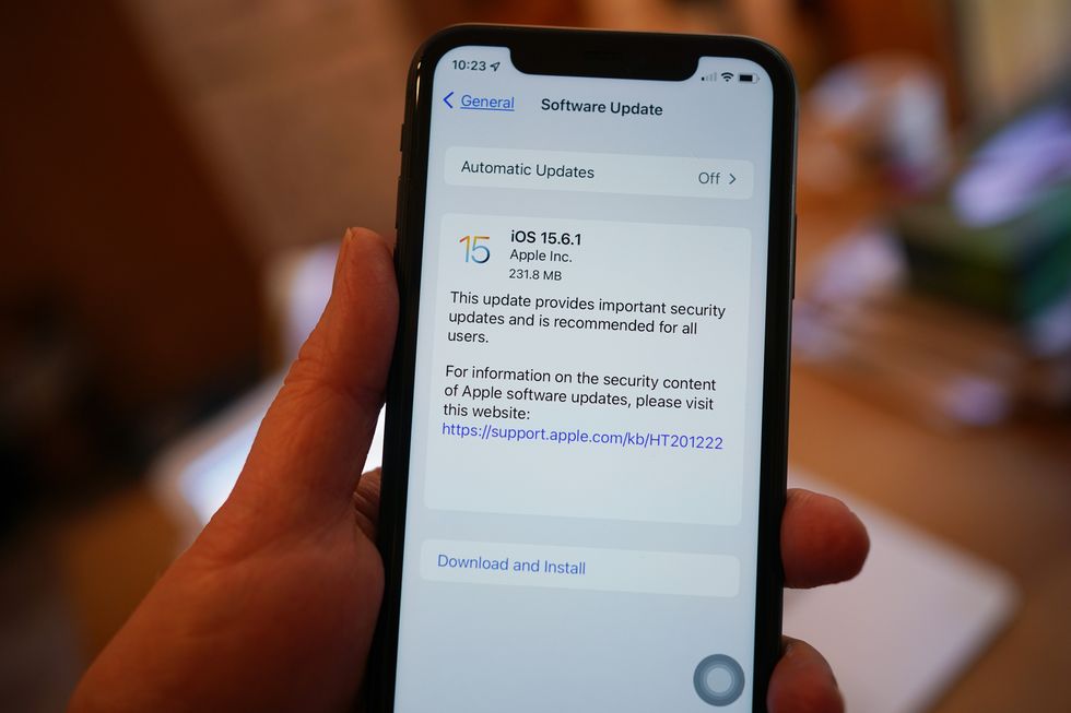 A message notifying users of an important security update is displayed on an iPhone 11, in London. Millions of Britons are being urged to update their iPhones and other Apple devices after the technology giant confirmed the discovery of a major security flaw. The technology giant has issued software updates for the iPhone, iPad, Apple Watch and Mac computers to fix a newly uncovered software issue, telling users the update %22provides important security updates and is recommended for all users%22.
