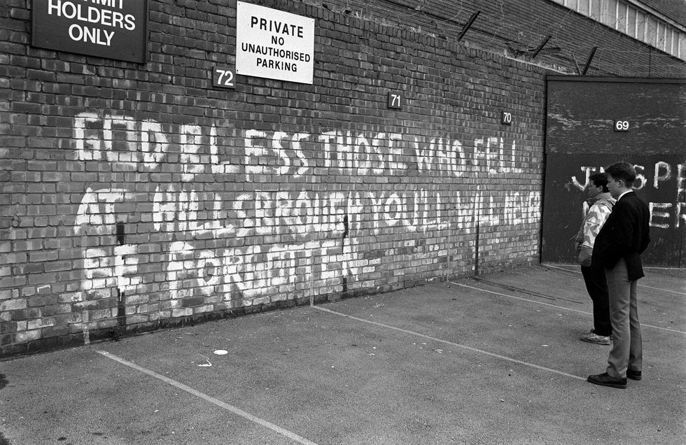 A message written on the walls of Anfield
