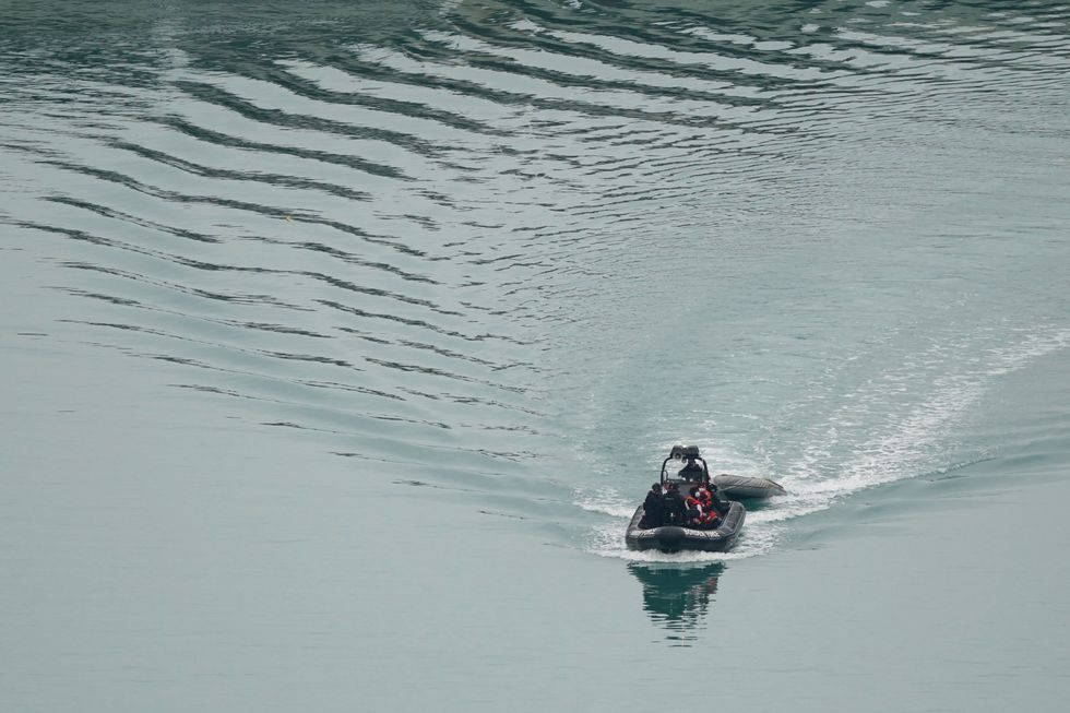 A migrant boat in the Channel