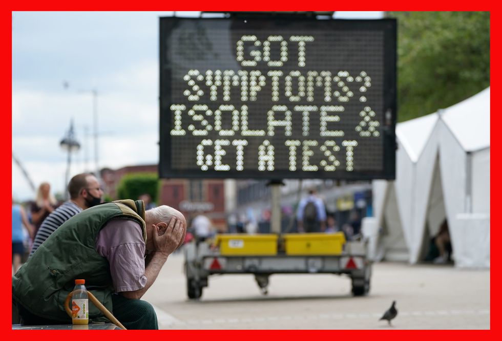 A mobile Covid-19 vaccination centre outside Bolton Town Hall, Bolton, where case numbers of the Delta variant first identified in India have been relatively high.