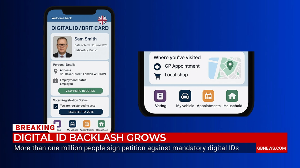 A mock-up of what a 'Brit Card' might look like