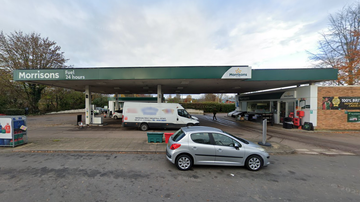 A Morrisons petrol station forecourt