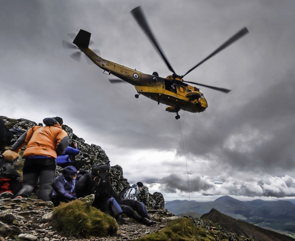 A mountain rescue on Snowdon