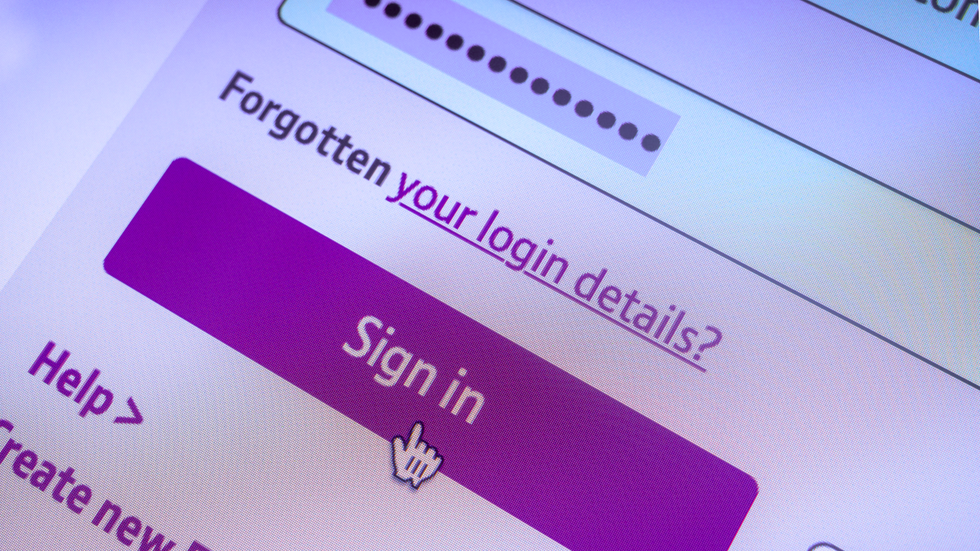 a mouse hovers over the Sign In button on an online login form