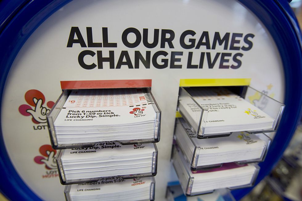 A National Lottery kiosk in a newsagent in north London.