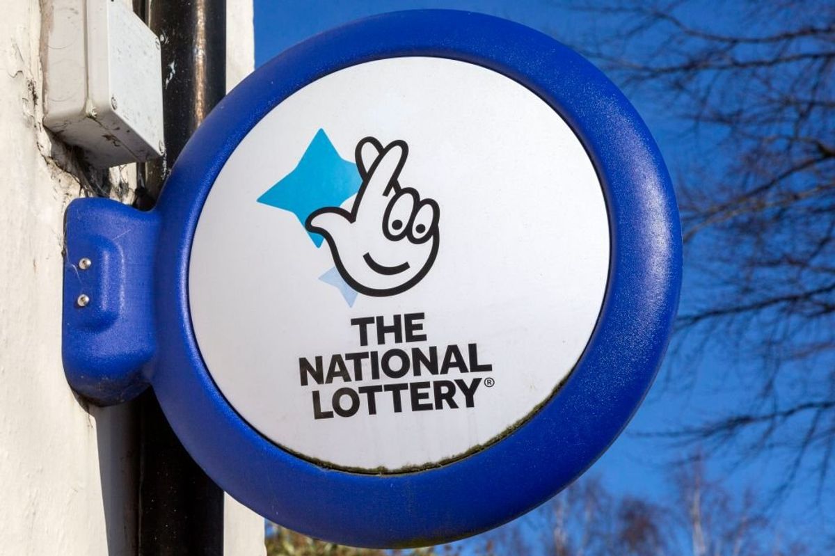 A National Lottery sign