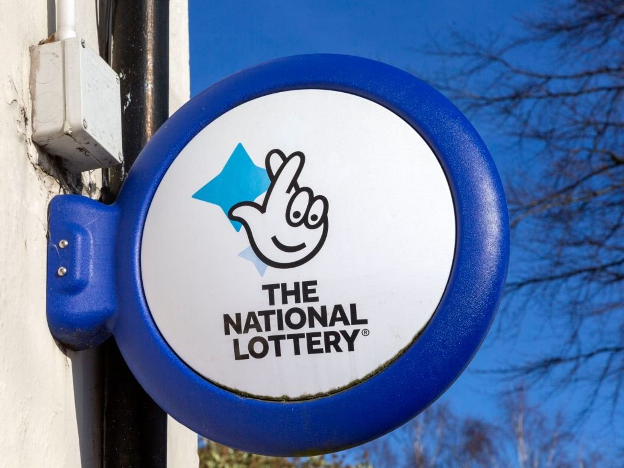 A National Lottery sign