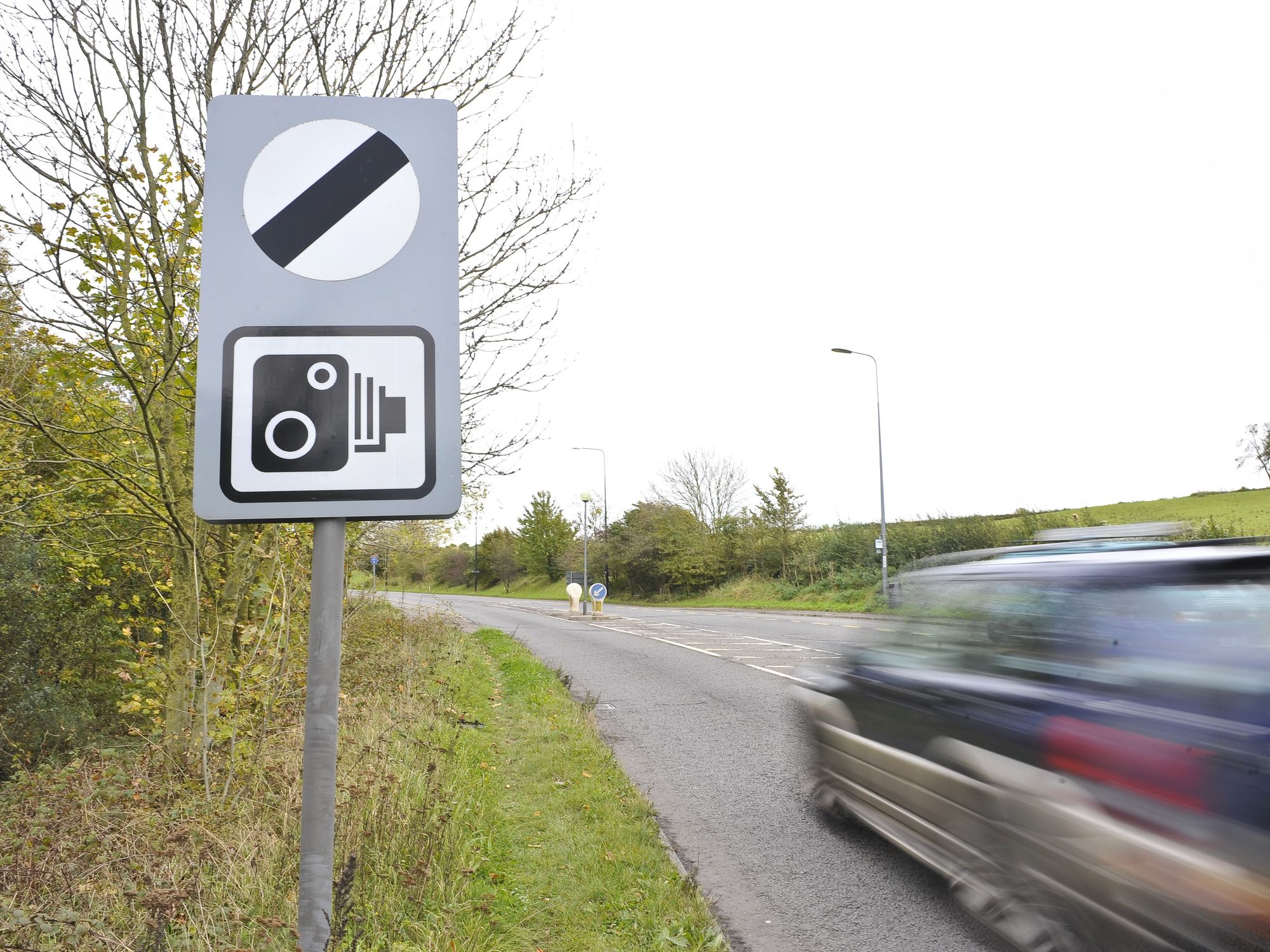 A national speed limit sign