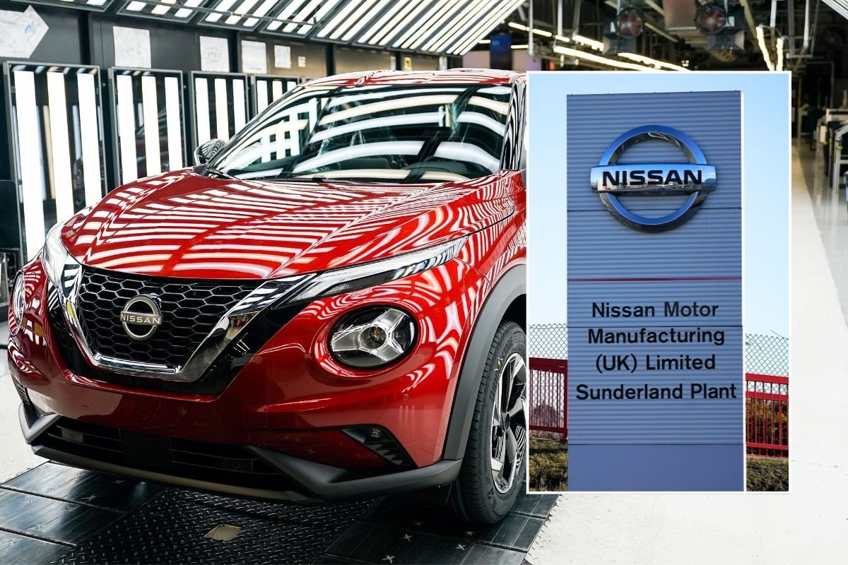 A Nissan Juke and the Nissan Sunderland plant