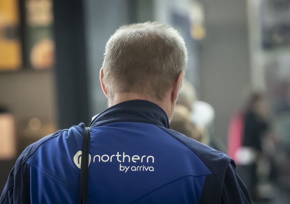 A Northern employee at Leeds train station.