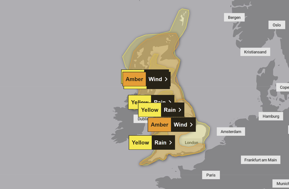 A number of alerts have been issued across the UK
