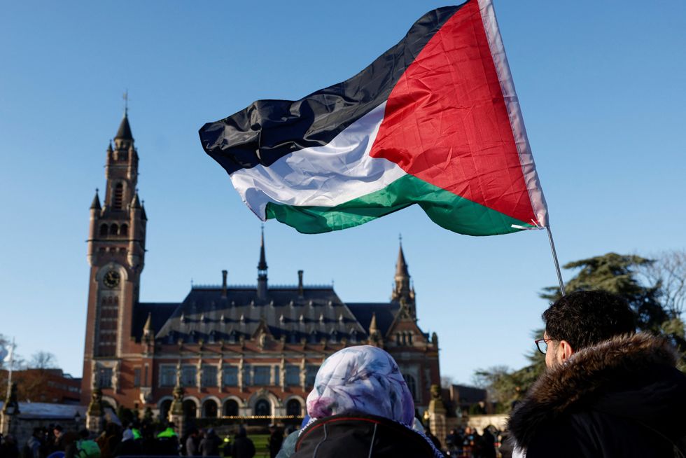 A Palestine flag