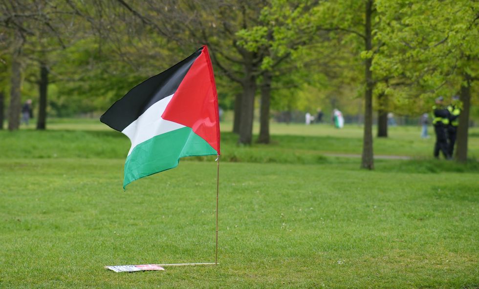 A Palestine flag