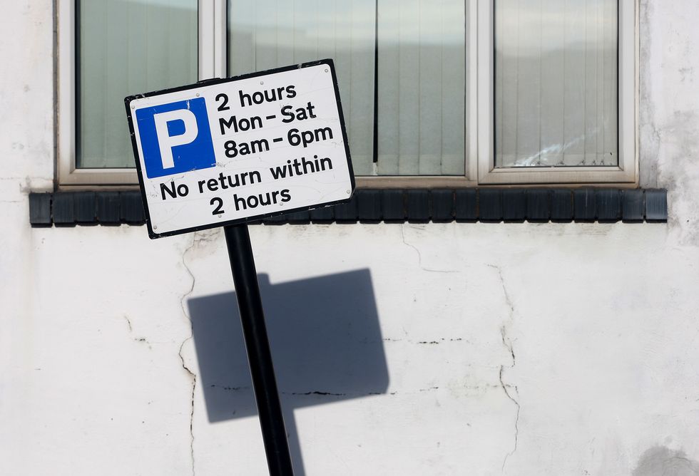 A parking sign.
