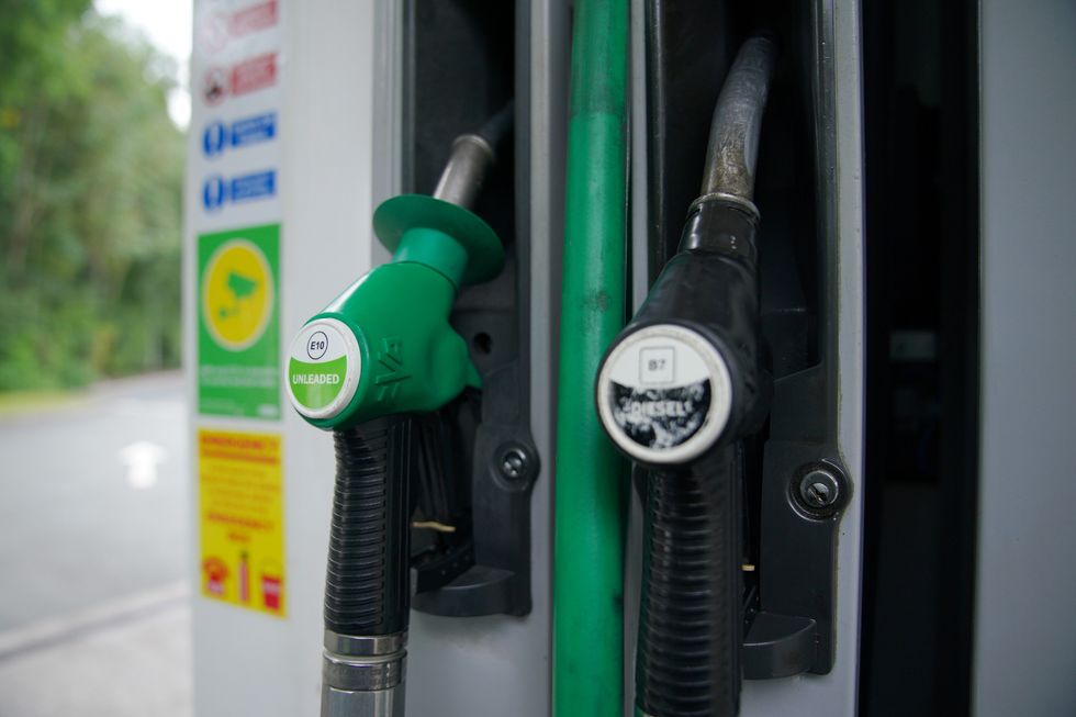 A petrol and diesel pump.