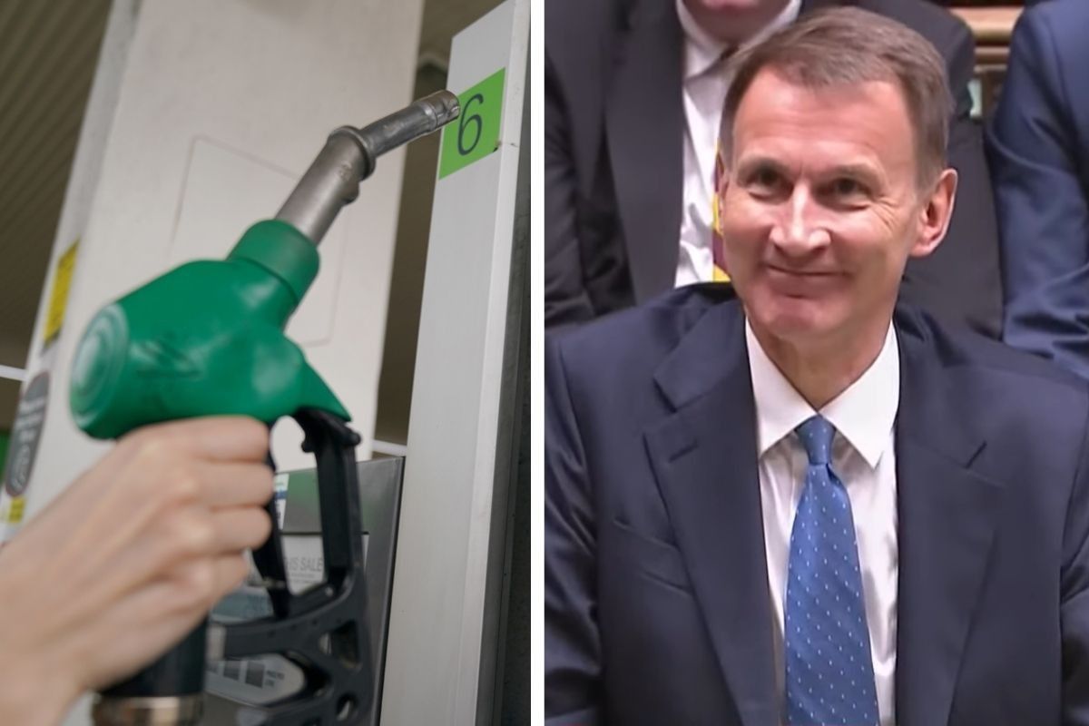 A petrol pump and Jeremy Hunt 