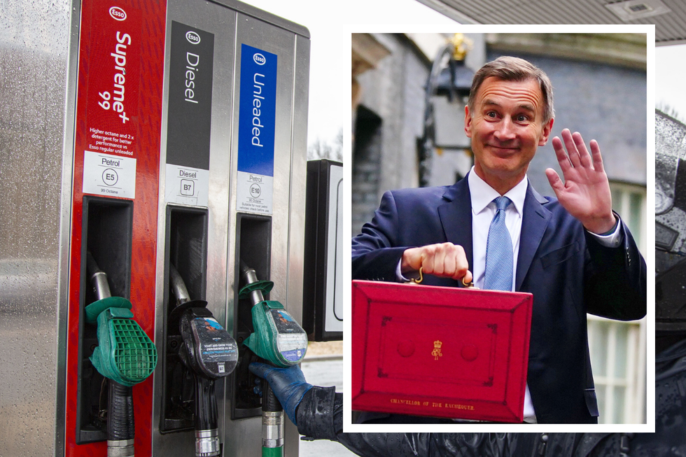 A petrol pump and Jeremy Hunt
