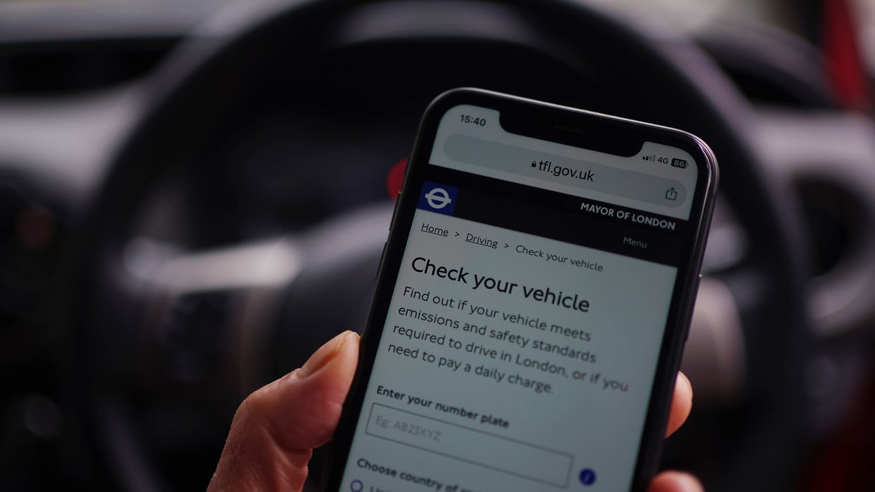 A phone with the TFL site