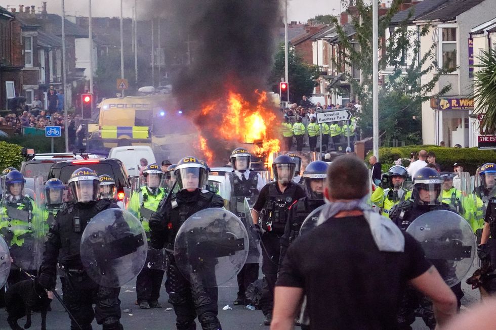 A photo from the summer riots in Southport A photo from the summer riots in Southport