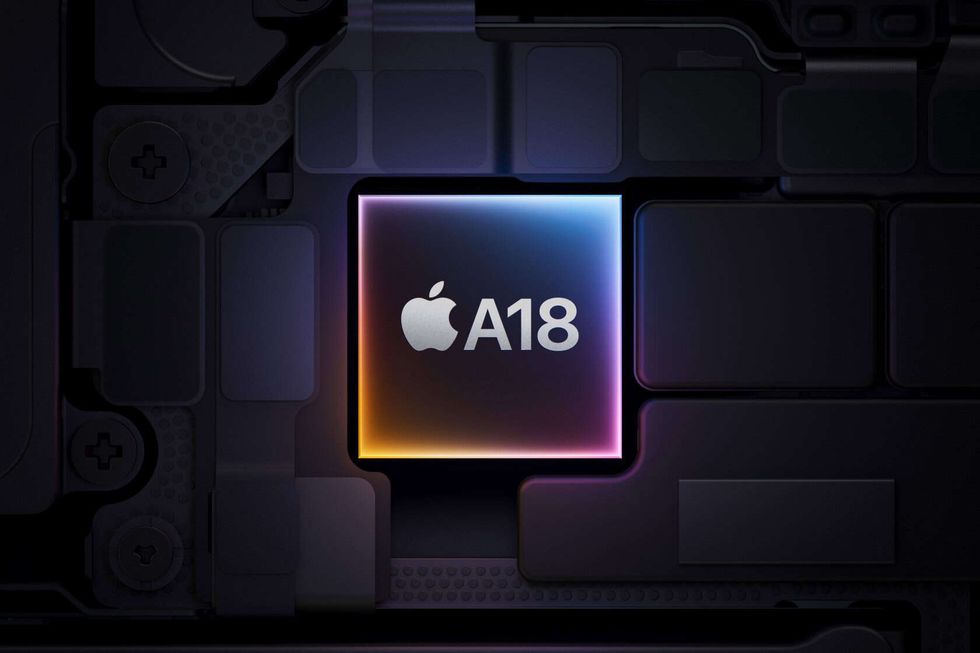 a picture of the A18 chipset inside the iphone 16