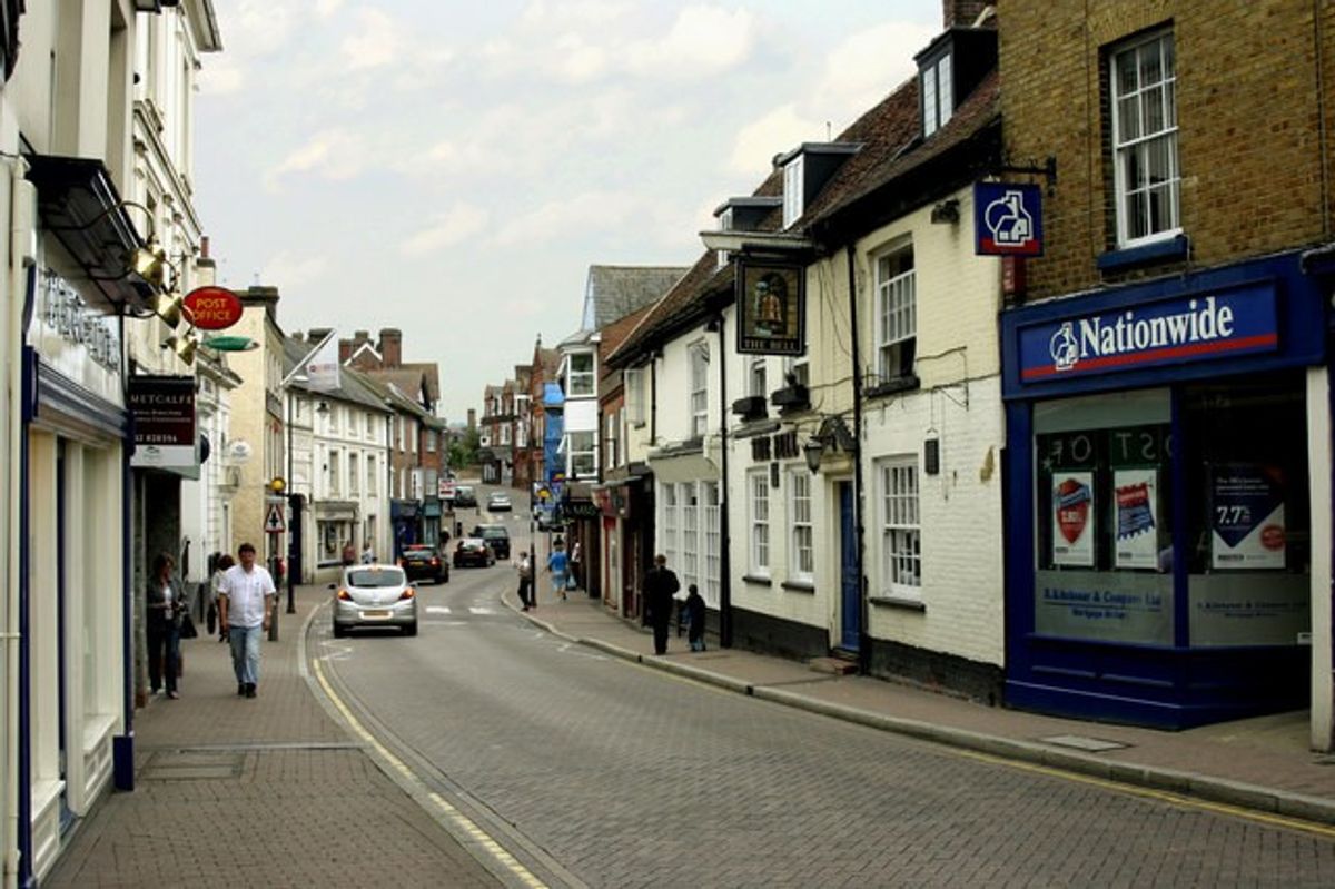 A picture of the High Street in Tring