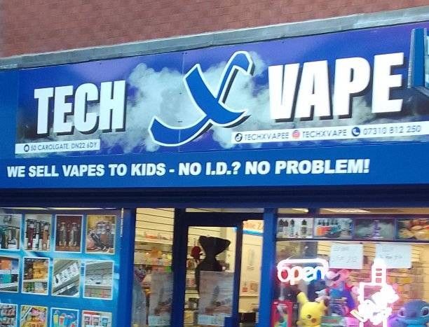 A picture of the sign was shared on social media