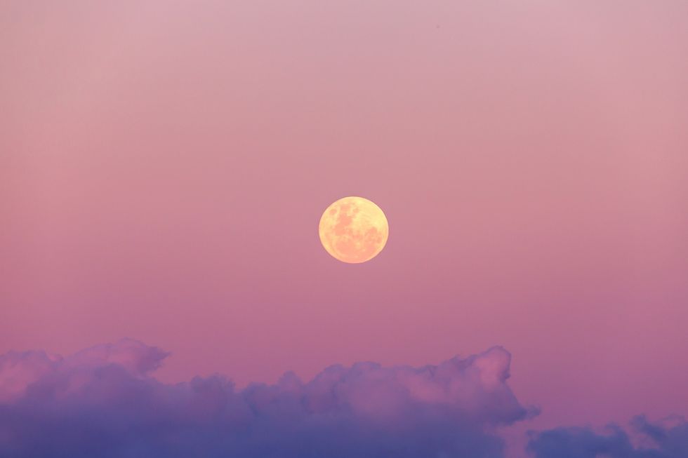 A pink moon rising over Australia