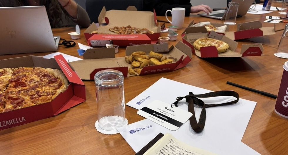 A pizza delivery kept Reform's energy up in the West Midlands
