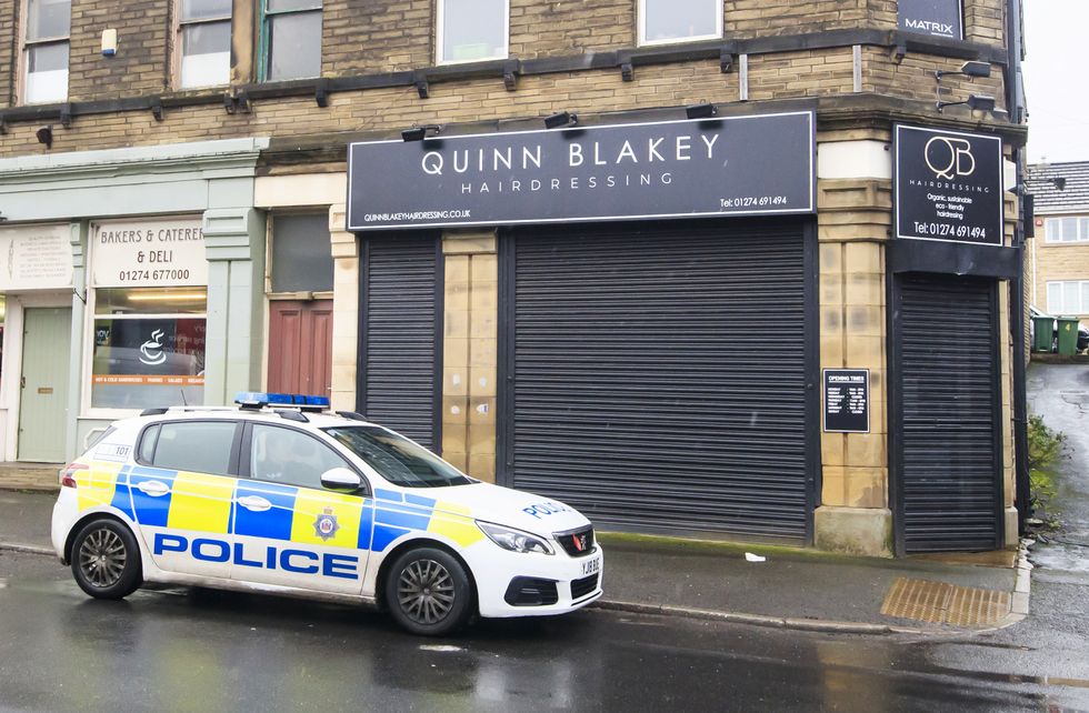 A police car on the street