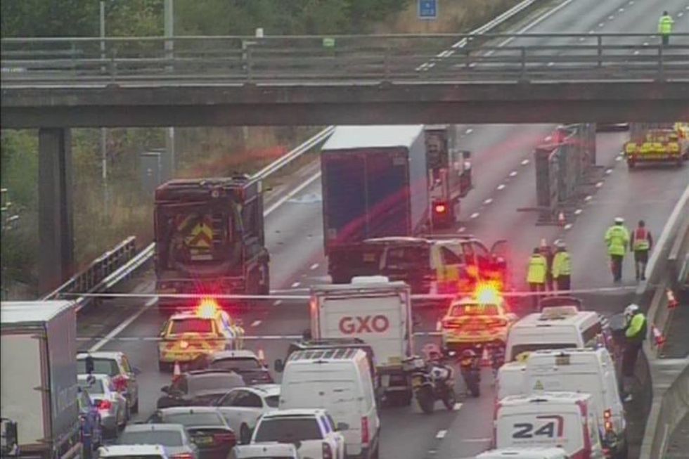 A police incident on the M23 has caused traffic chaos near Gatwick Airport this morning