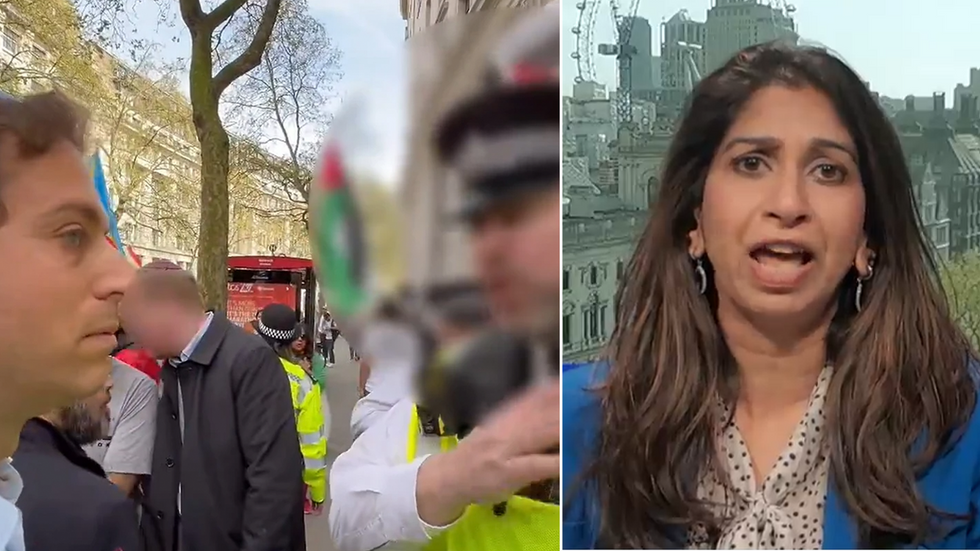 A police officer warns a man looking 'openly Jewish', and Suella Braverman