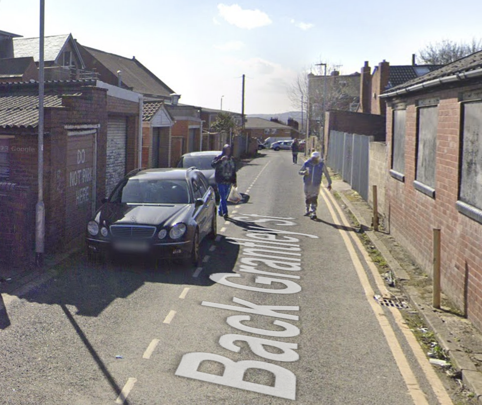 A police officer was assaulted down Back Grantley Street