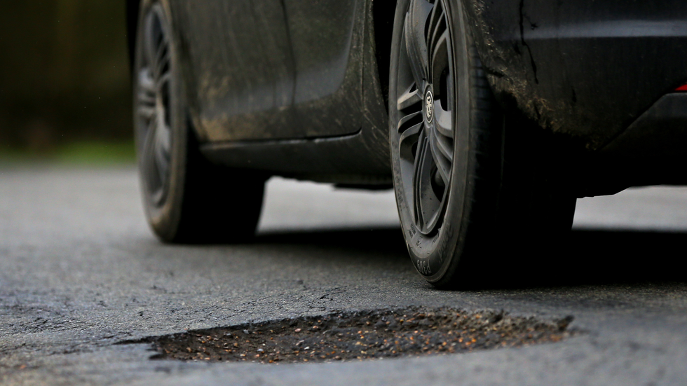 A pothole