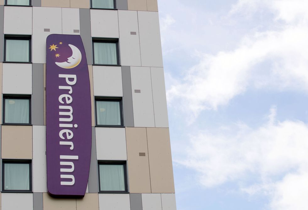 A Premier Inn hotel and sign