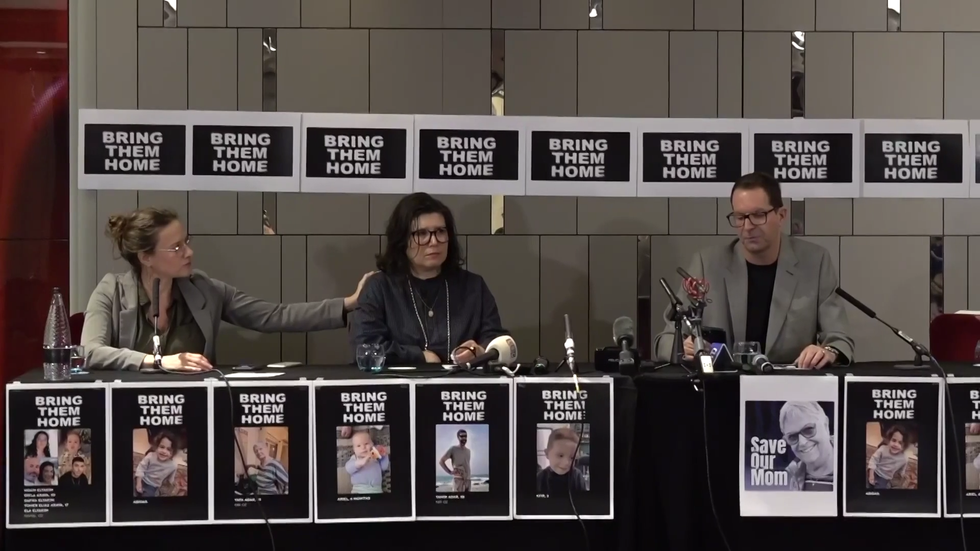 A press conference is held for British relatives of hostages as they demand their release