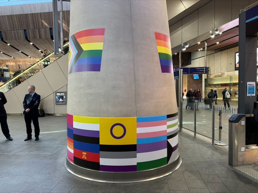 A Pride Pillar has been installed at London Bridge