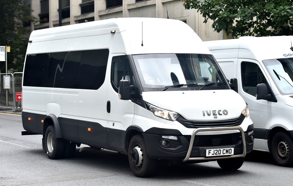 A prison van arrives at Manchester Crown Court, where the Lucy Letby murder trial is taking place. Picture date: Tuesday October 4, 2022.