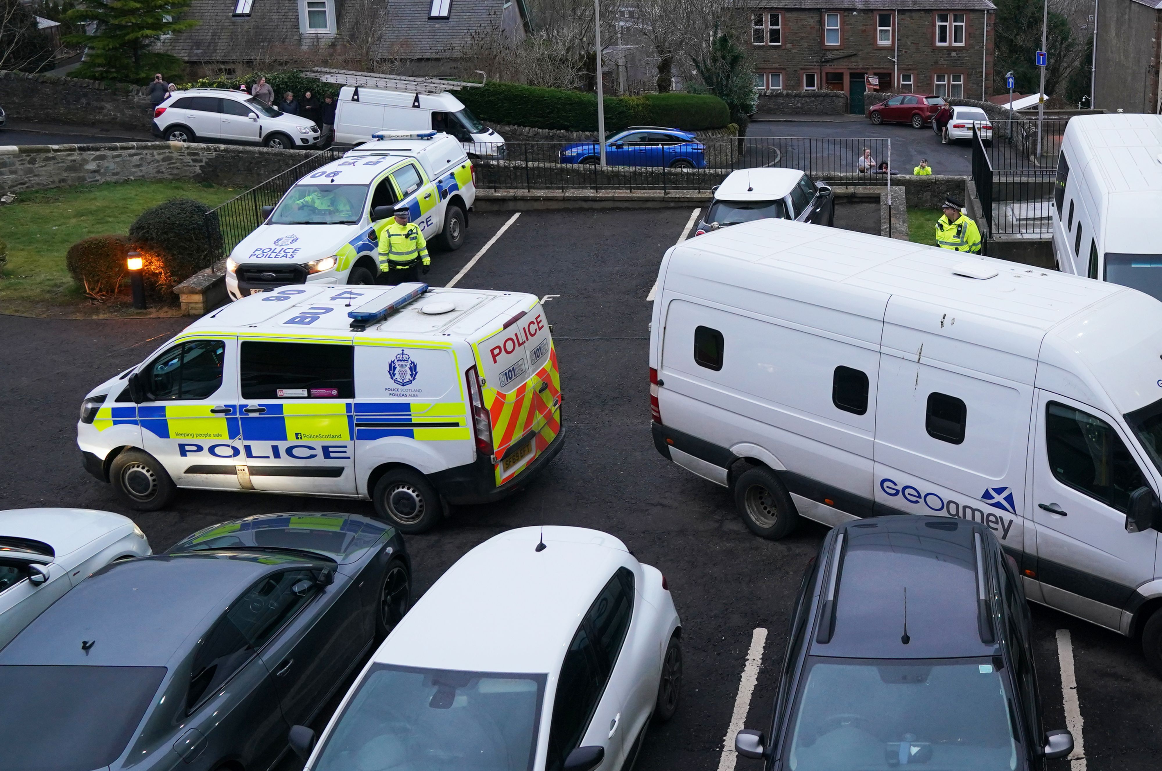 A prison van leaves Selkirk Sheriff Court, in the Scottish Borders, where a 53-year-old arrested in connection with the disappearance of an 11-year-old girl from Galashiels, appeared today. Picture date: Thursday February 9, 2023. Police Scotland said the girl was reported missing from the Borders town on Sunday night, before being found at a property in the area at around 9.30pm the following day. See PA story SCOTLAND Missing. Photo credit should read: Andrew Milligan/PA Wire