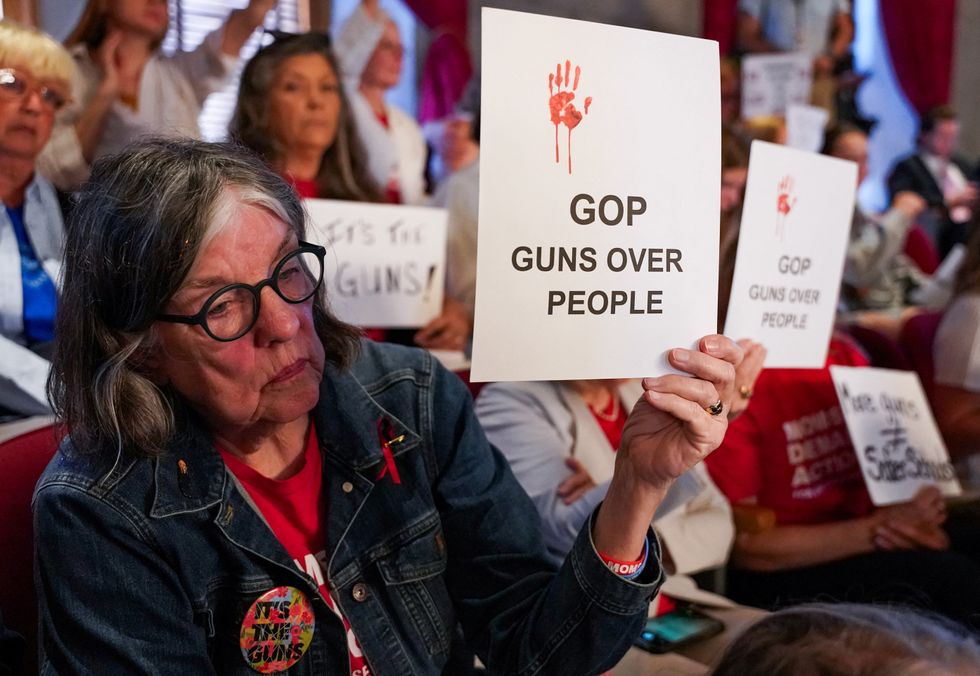 A protest in the public gallery at at Tennessee House in Nashville