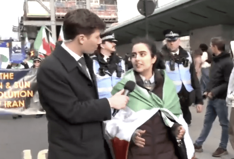 A protester called on the Government to proscribe the IRGC