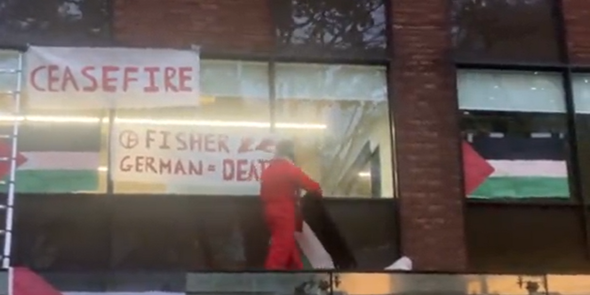 NextImg:Palestine activists occupy building in Manchester as they release address and demand more join them